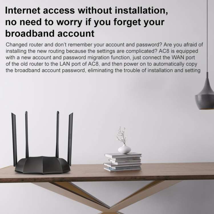 Tenda AC8 AC1200 2.4 / 5GHz Dual-Band Gigabit Port Wireless Router
