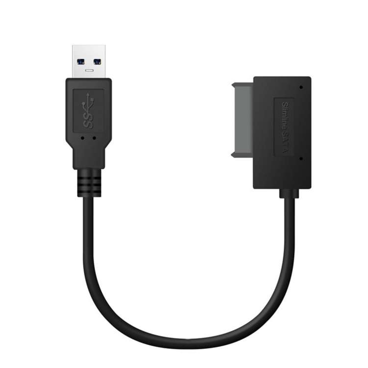 Professional USB 3.0 to 7+6Pin Slimline SATA Cable Adapter Indicator