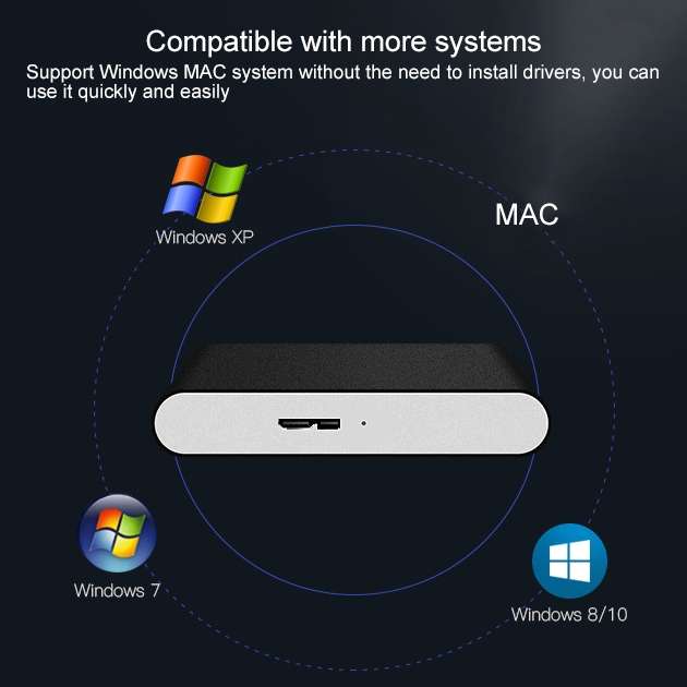 WEIRD 80GB 2.5 inch USB 3.0 High-speed Transmission Metal Shell Ultra-thin Light Mobile Hard Disk Dr