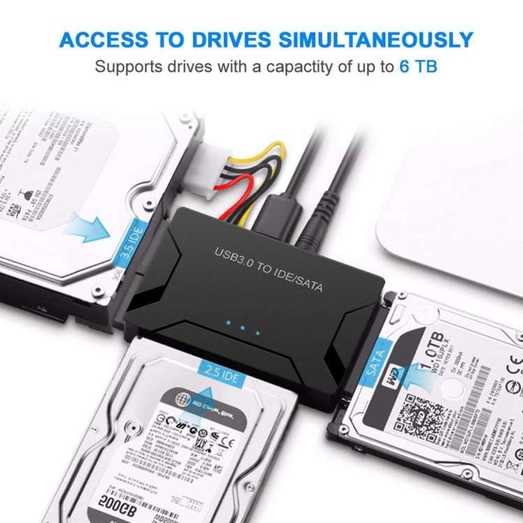 USB 3.0 to SATA / IDE Hard Disk Drive Converter Adapter Cable for 2.5 inch / 3.5 inch SATA IDE HDD,