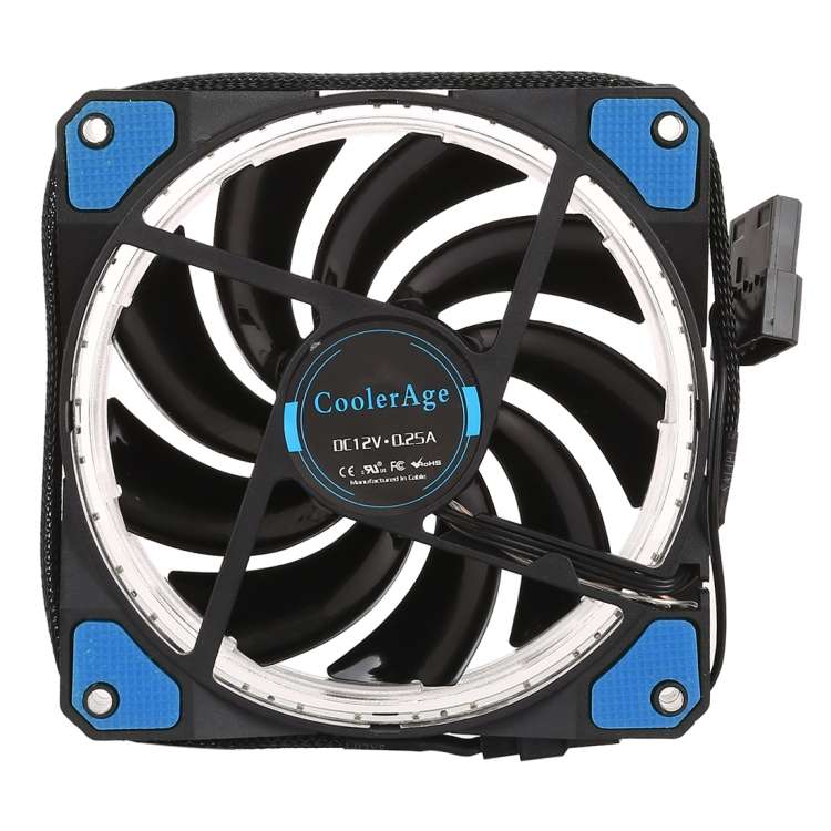 Color LED 12cm 3pin Computer Components Chassis Fan Computer Host Cooling Fan Silent Fan Cooling, wi