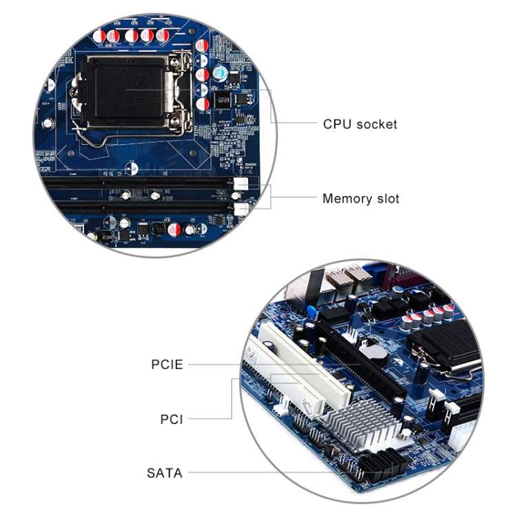 Motherboard Intel H55 1156 Pin DDR3 Integrated Sound Card Graphics Card Support i7 / i5