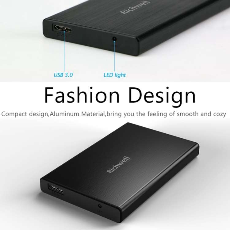 Richwell SATA R23-SATA-160GB 160GB 2.5 inch USB3.0 Interface Mobile Hard Disk Drive(Black)
