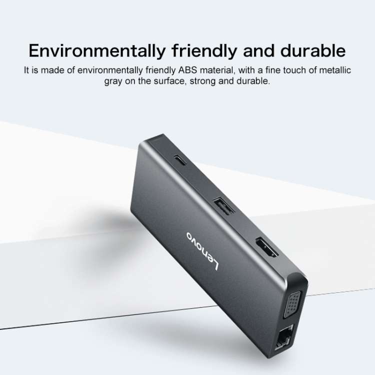 Lenovo LX0801 Pro Type-C / USB-C Network Cable Interface Converter Docking Station