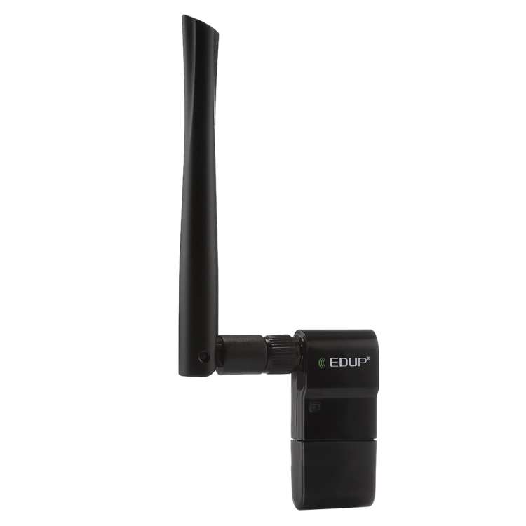 EDUP EP-AC1635 600Mbps Dual Band Wireless 11AC USB Ethernet Adapter 2dBi Antenna for Laptop / PC(Bla