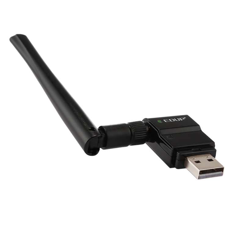 EDUP EP-AC1635 600Mbps Dual Band Wireless 11AC USB Ethernet Adapter 2dBi Antenna for Laptop / PC(Bla