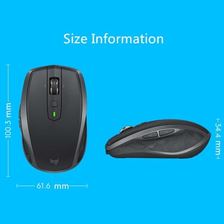 Logitech MX Anywhere 2S 4000DPI Bluetooth + Unifying Dual-mode Rechargeable Symmetrical Design Wirel