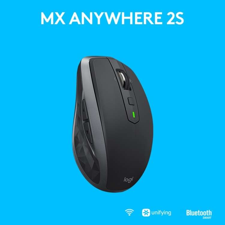 Logitech MX Anywhere 2S 4000DPI Bluetooth + Unifying Dual-mode Rechargeable Symmetrical Design Wirel