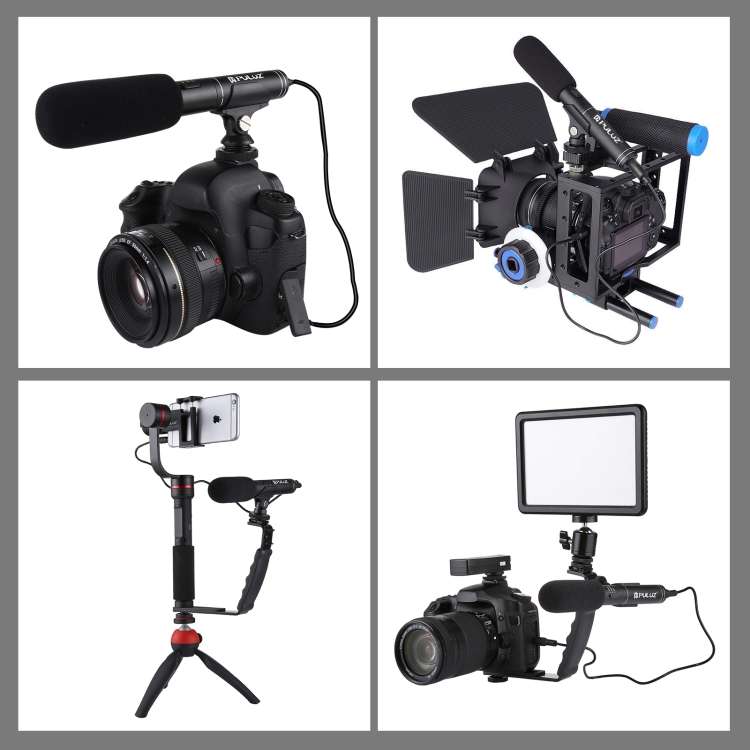 PULUZ Professional Interview Condenser Video Shotgun Microphone with 3.5mm Audio Cable for DSLR & DV