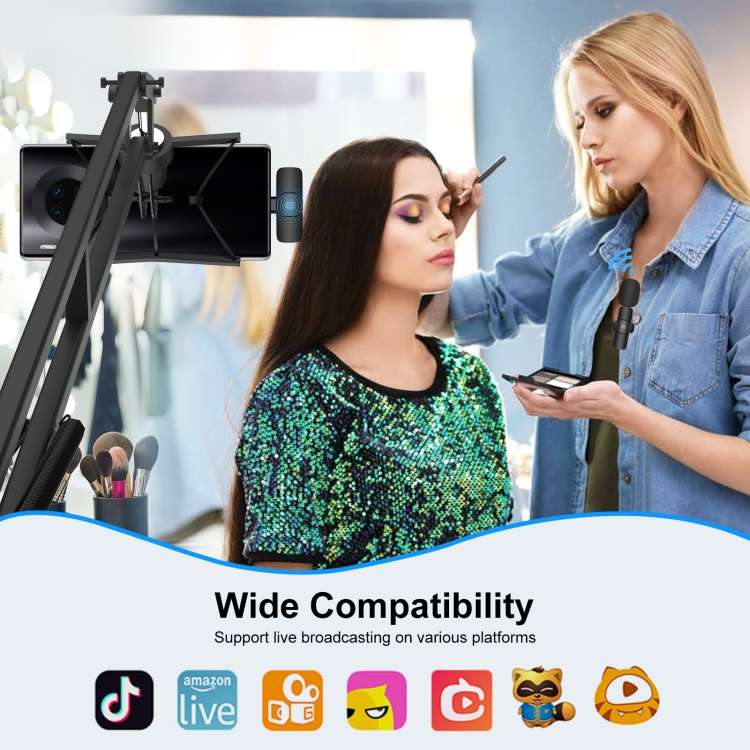 PULUZ Wireless Lavalier Noise Reduction Reverb Microphone for Type-C / USB-C Device, Support Phone C