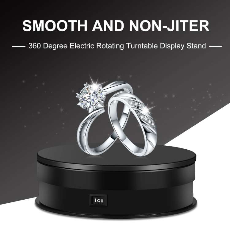 PULUZ 15cm Adjusting Speed Rotating Turntable Display Stand, Load: 3kg(Black)