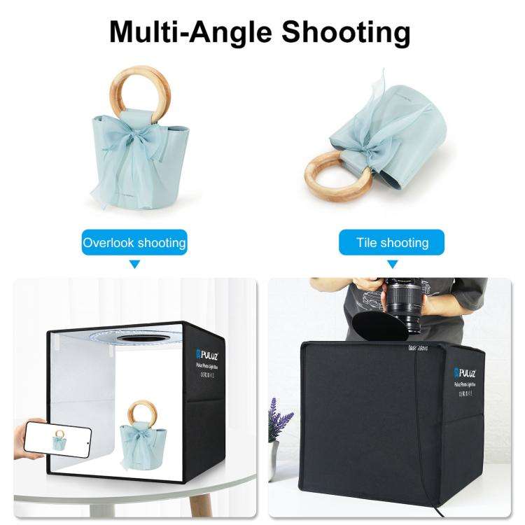 PULUZ 40cm Folding Portable Ring Light Quick Charge USB Photo Lighting Studio Shooting Tent Box with