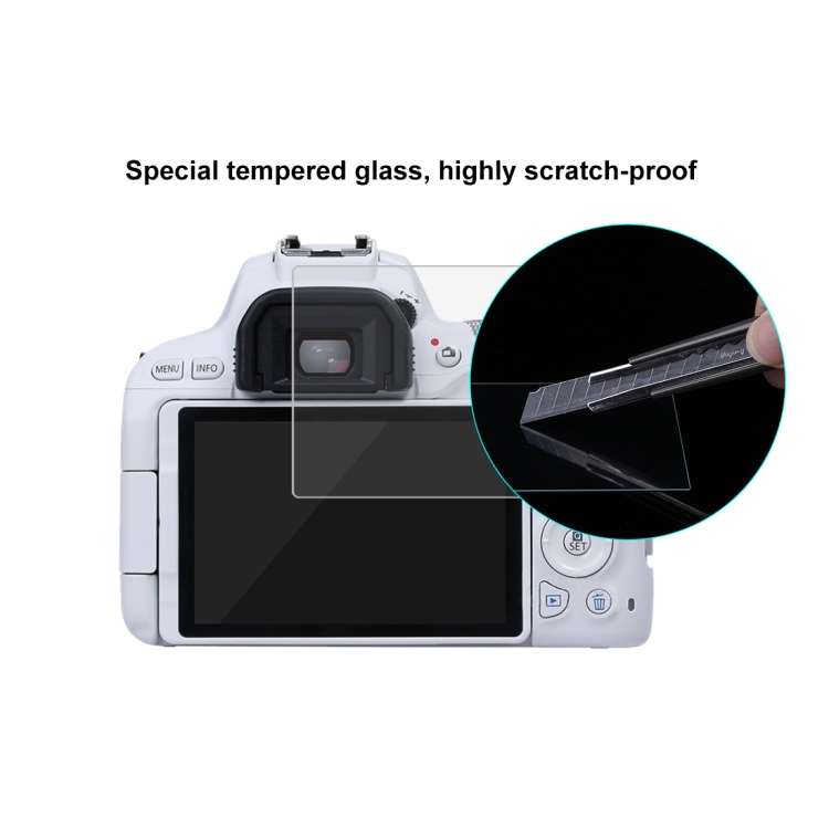 PULUZ 2.5D 9H Tempered Glass Film for Canon EOS 200D, Compatible with Canon KISS X9 / EOS Rebel SL2