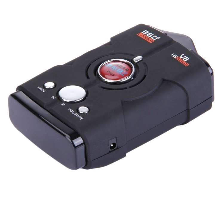 V8 Black 180 Degrees Full-Band Scanning Advanced Radar Detectors and Laser Defense Systems, Built-in
