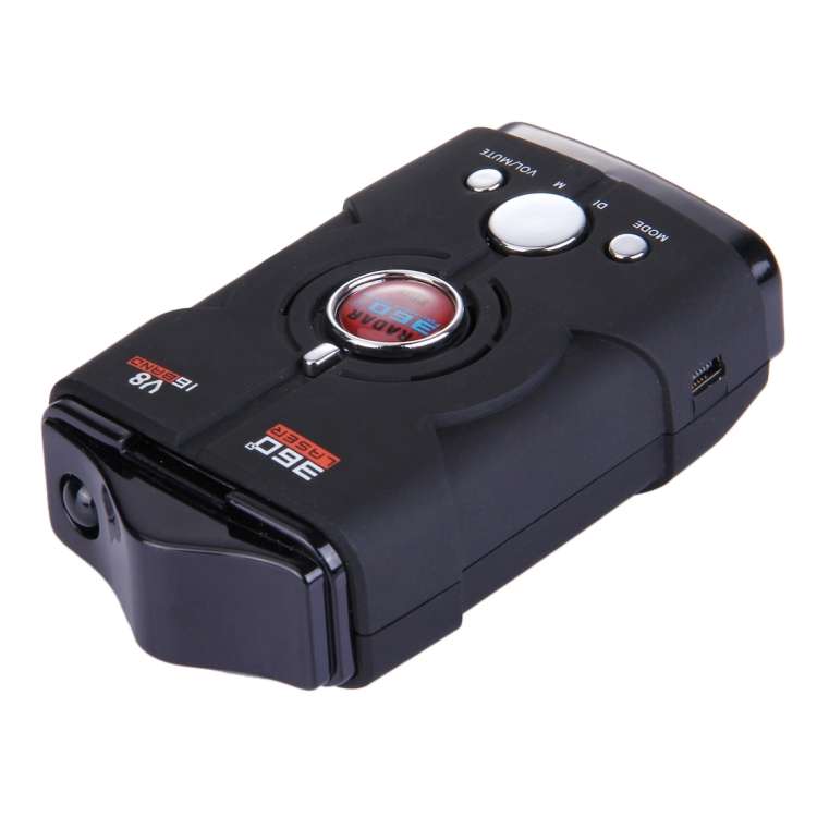 V8 Black 180 Degrees Full-Band Scanning Advanced Radar Detectors and Laser Defense Systems, Built-in
