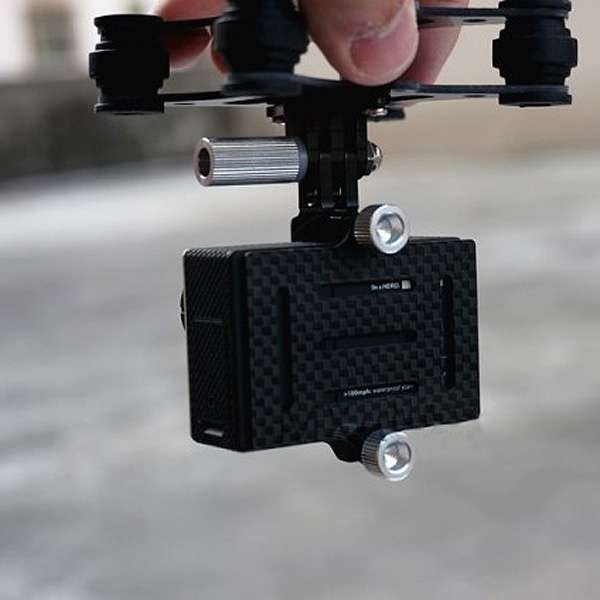 4-Axis Carbon Fiber Gimbal PTZ for DJI Phantom 2 Series / 1 Quadcopter, GoPro HERO4 /3 FPV(Black)