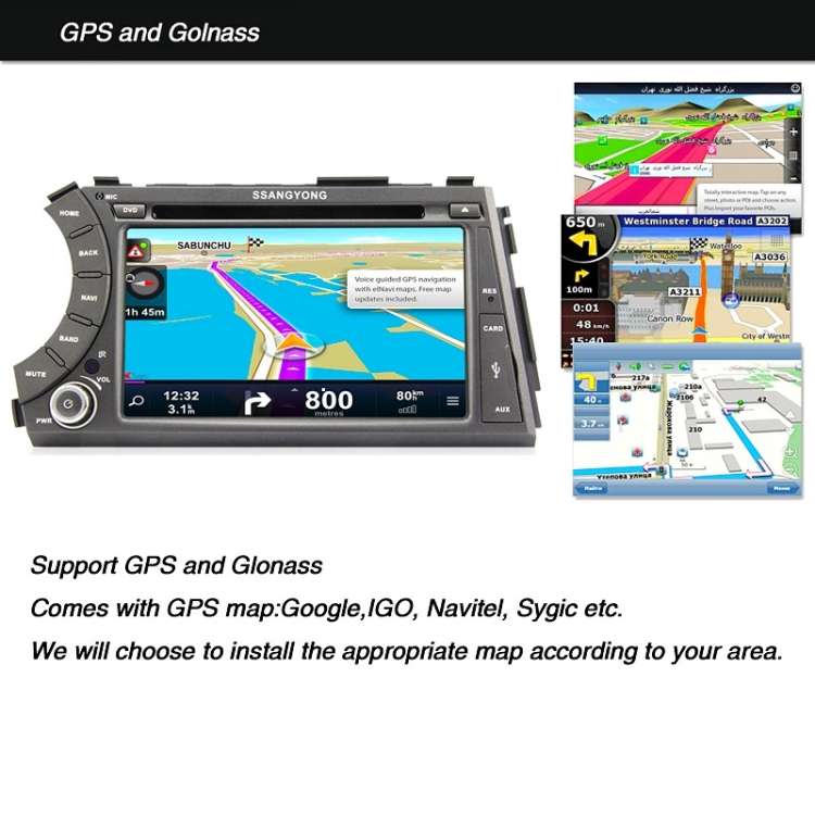 Rungrace 7.0 inch Android 4.2 Multi-Touch Capacitive Screen In-Dash Car DVD Player for Ssangyong Acy