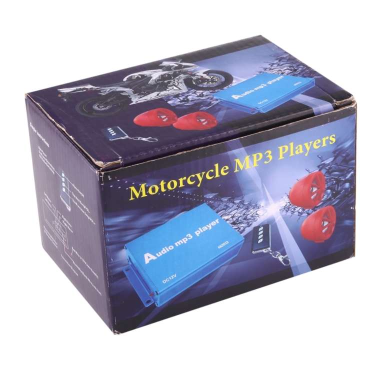 Motorcycle Anti-theft Digital MP3 with 2.5 inch Speaker, FM Radio & Remote Control, Support SD Card