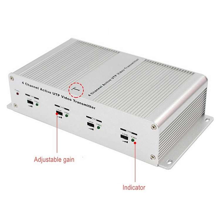 4 Channel Active UTP Video Transmitter(Silver)