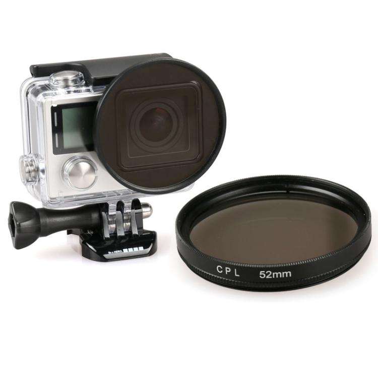 52mm Round Circle CPL Lens Filter for GoPro HERO 4 / 3+, Xiaoyi Sport Cameras and Other Sport Camera