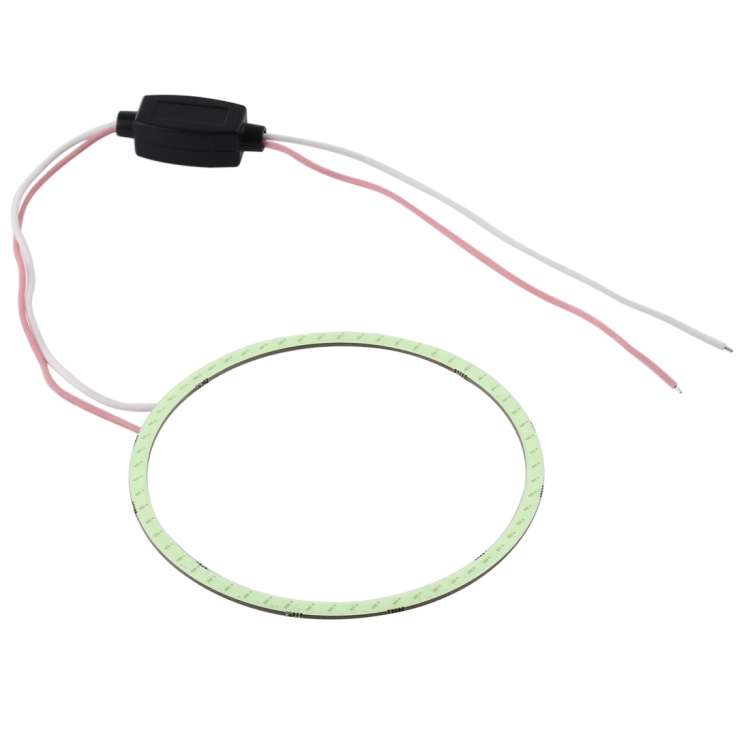 90mm 5W 180LM Angel Eyes Circles Car Headlight COB LED Lights for Vehicles, DC 12-24V(Ice Blue Light