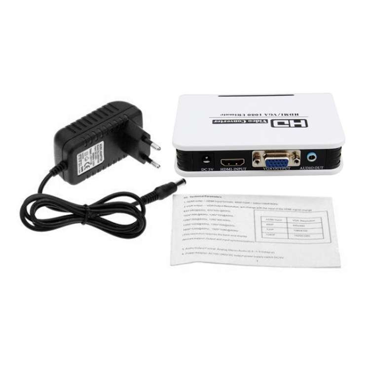 1080P HDMI to VGA adapter Digital to Analog Video Audio Converter Cable for Xbox 360 PS3 PS4 PC Lapt