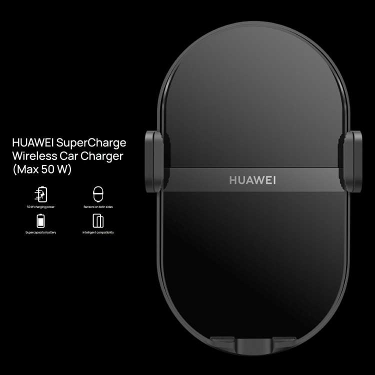 Original Huawei CK030 50W Max SuperCharge Smart Infrared Sensor Car Wireless Charger(Black)