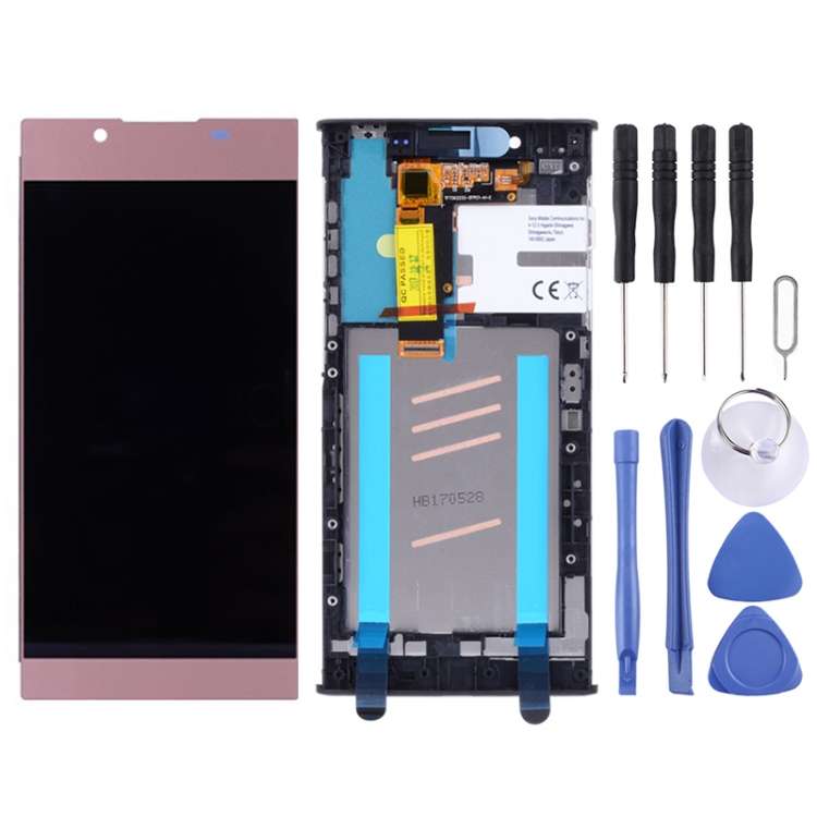 OEM LCD Screen for Sony Xperia L1 G3311 G3312 G3313 Digitizer Full Assembly with Frame(Pink)
