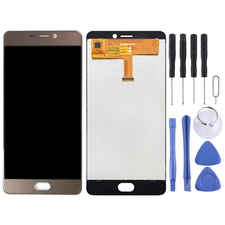 Original LCD Screen for Elephone P8 (2017)with Digitizer Full Assembly(Gold)