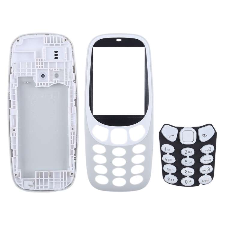 Full Assembly Housing Cover with Keyboard for Nokia 3310(Grey)