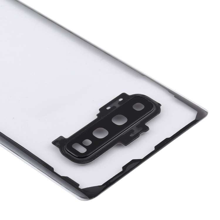 For Samsung Galaxy S10+ SM-G9750 G975F Transparent Battery Back Cover with Camera Lens Cover (Transp
