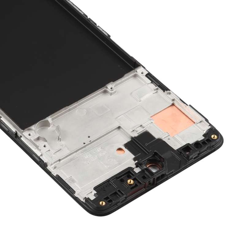 Original Super AMOLED LCD Screen for Galaxy A51 4G Digitizer Full Assembly with Frame (Black)
