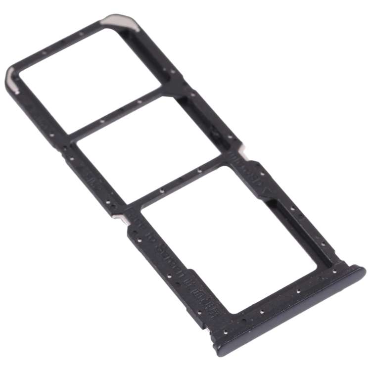 For OPPO A16 / A16S CPH2269 CPH2271  SIM Card Tray + SIM Card Tray + Micro SD Card Tray (Black)