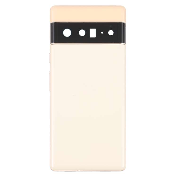 For Google Pixel 6 Pro Battery Back Cover with Middle Frame(Gold)