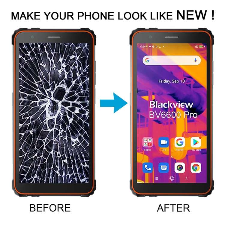 Original LCD Screen for Blackview BV6600 Pro with Digitizer Full Assembly (Black)