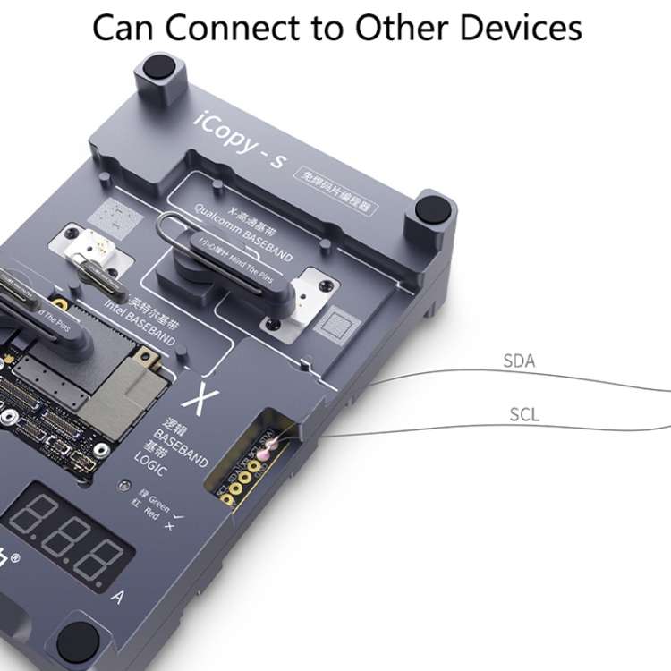 Qianli iCopy-S Double Sided Chip Test Stand 4 in1 Logic Baseband EEPROM Chip Non-removal For iPhone
