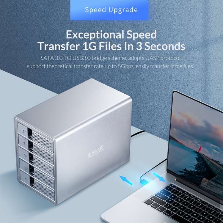 ORICO 9548RU3-BK 3.5-Inch External Hard Drive Enclosure with RAID