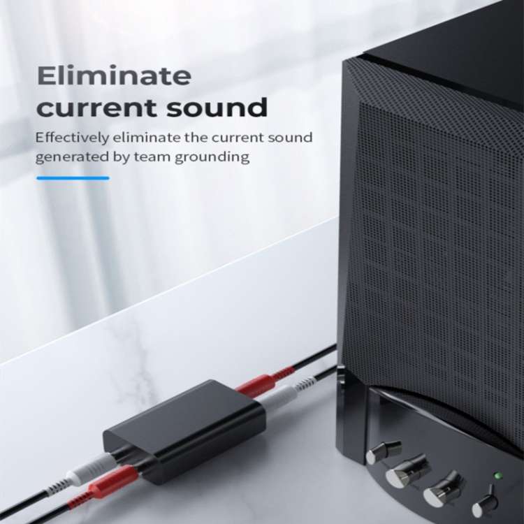 G1 RCA Audio Common Ground Isolator Anti-jamming Noise Reduction Filter Eliminates Bluetooth Receive