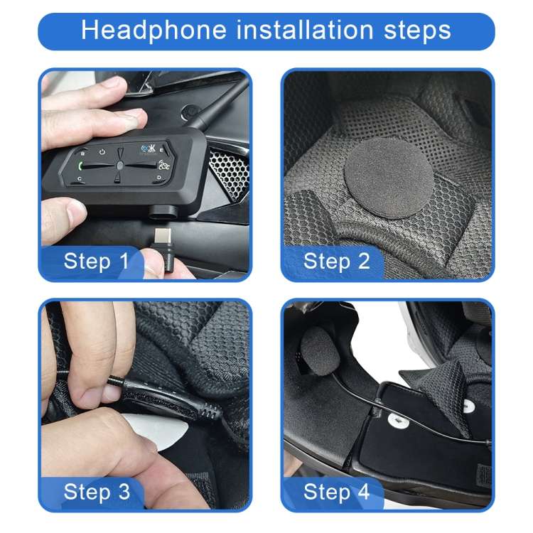 EJEAS V7 Type-C Interface Motorcycle Helmet Intercom