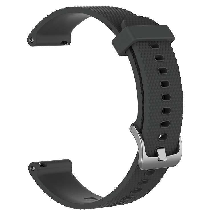 For Huawei Watch Buds 22mm Diamond Textured Silicone Watch Band(Dark Grey)