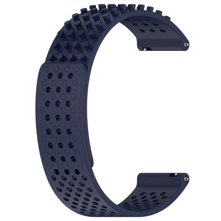 For Xiaomi MI Watch S1 Pro 22mm Holes Breathable 3D Dots Silicone Watch Band(Midnight Blue)