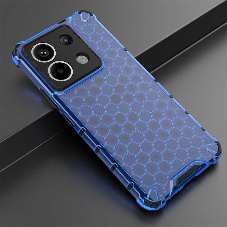 For Redmi Note 13 Pro 5G Shockproof Honeycomb Phone Case(Blue)