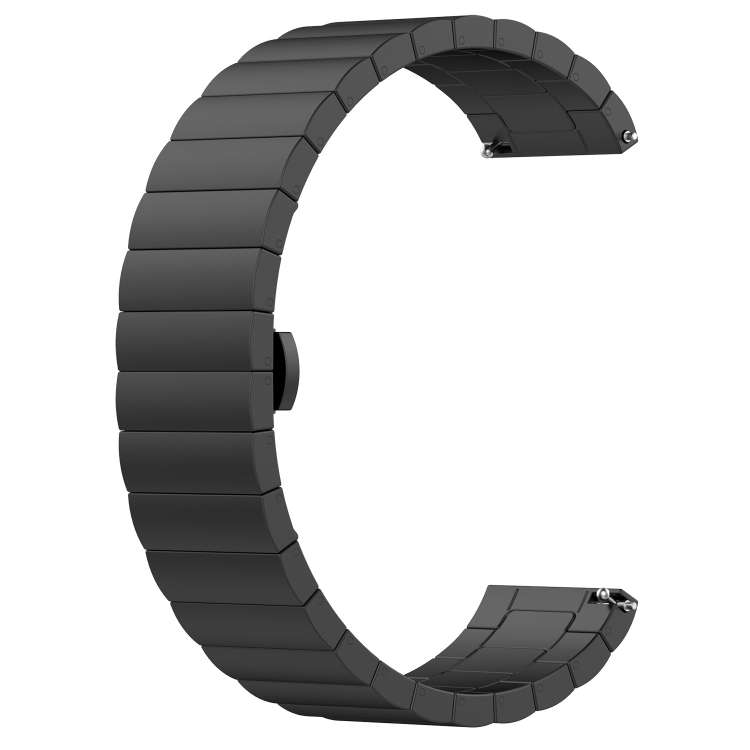 For Garmin Forerunner 255S Music / 255S One Bead Butterfly Buckle Stainless Steel Metal Watch Band(B