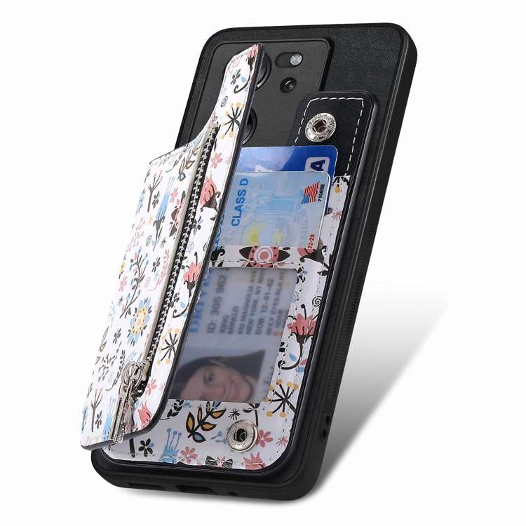 For Xiaomi Mi 10T Pro Retro Painted Zipper Wallet Back Phone Case(Black)