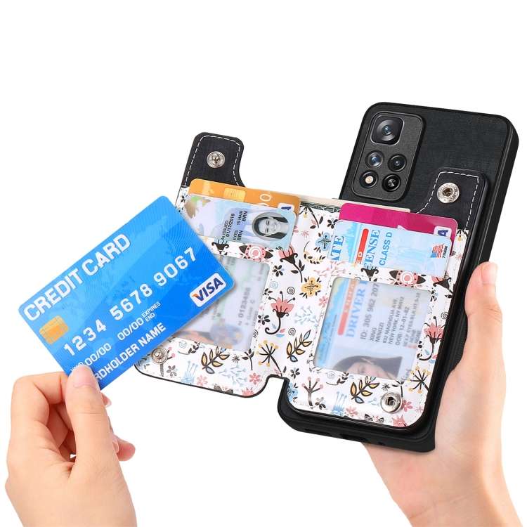 For Redmi Note 13 Pro 5G Retro Painted Zipper Wallet Back Phone Case(Black)