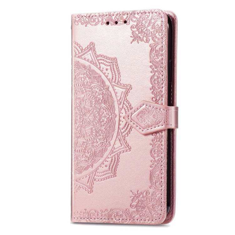 For Infinix Hot 40 4G Mandala Flower Embossed Leather Phone Case(Rose Gold)