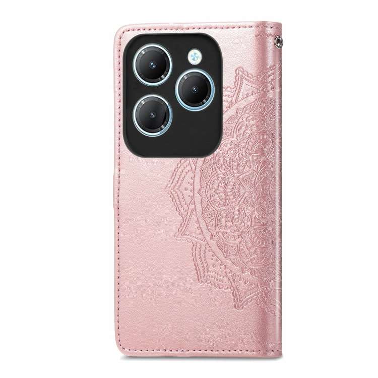 For Infinix Hot 40 4G Mandala Flower Embossed Leather Phone Case(Rose Gold)