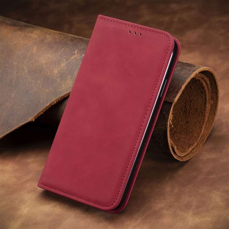 For Motorola Moto G Stylus 5G 2024 Retro Skin Feel Magnetic Flip Leather Phone Case(Red)