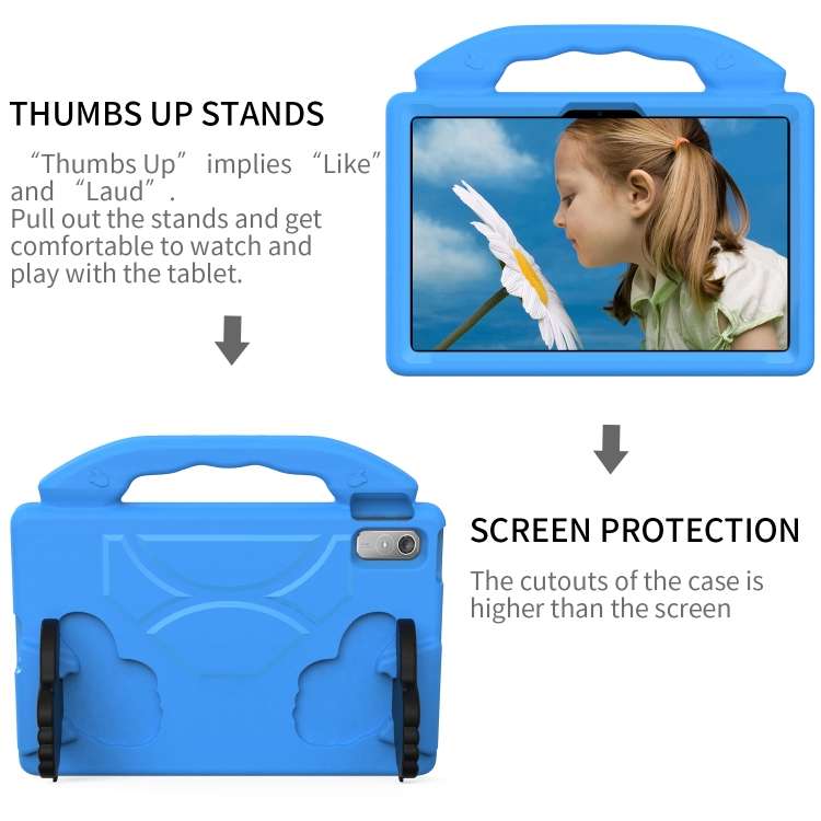 For Lenovo Tab P11 Pro 11.5 J706F Thumb Bracket EVA Shockproof Tablet Case(Blue)