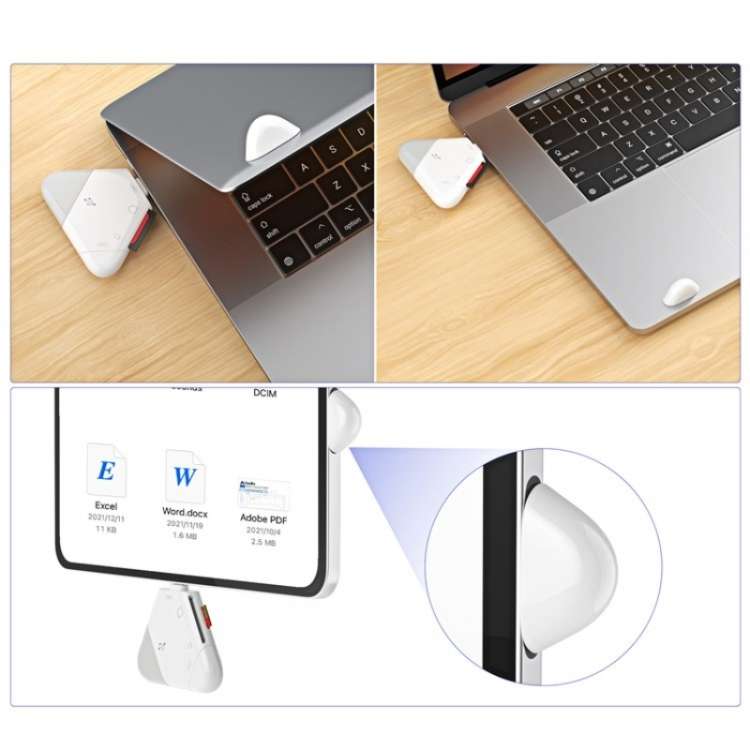 LCOPM For Type-C / USB Computer Android Magnetic Card Reader Tablet SD/TF OTG Card Reader